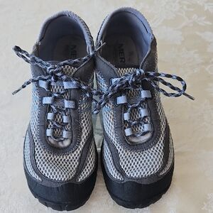 Gray and Black Mesh Sneakers